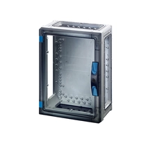Hensel FP 0240 üres szekrény átlátszó ajtóval, 4 db szekrényösszekötővel, kézi működtetésű ajtózárral