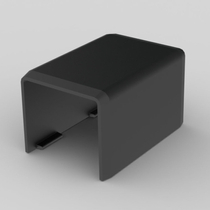 Kopos illesztéstakaró 20x20mm színes kábelcsatornához,fekete színű, UV-stabil, 8622 FB