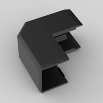 Kopos külső sarok 20x20mm színes kábelcsatornához, fekete színű, UV-stabil, 8626 FB