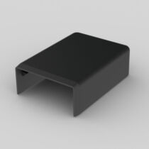Kopos végzáró idom 40x20mm színes kábelcsatornához,fekete színű, UV-stabil, 8631 FB