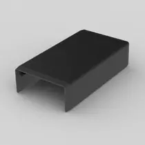 Kopos illesztéstakaró 40x20mm színes kábelcsatornához,fekete színű, UV-stabil, 8632 FB