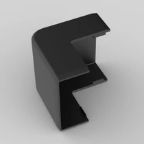 Kopos külső sarok 40x20mm színes kábelcsatornához, fekete színű, UV-stabil, 8636 FB