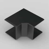 Kopos belső sarok 40x40mm színes kábelcsatornához, fekete színű, UV-stabil, 8645 FB
