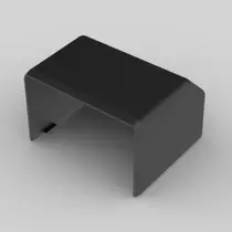 Kopos végzáró idom 60x40mm színes kábelcsatornához, fekete színű, UV-stabil, 8651 FB