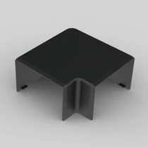 Kopos sík idom 60x40mm színes kábelcsatornához, fekete színű, UV-stabil, 8653 FB