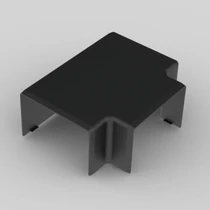 Kopos T-idom 60x40mm színes kábelcsatornához, fekete színű, UV-stabil, 8654 FB