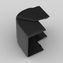 Kopos külső sarok 60x40mm színes kábelcsatornához, fekete színű, UV-stabil, 8656 FB