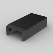 Kopos végzáró idom 20x10mm színes kábelcsatornához, fekete színű, UV-stabil, 8921 FB