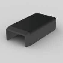 Kopos illesztéstakaró 20x10mm színes kábelcsatornához, fekete színű, UV-stabil, 8922 FB