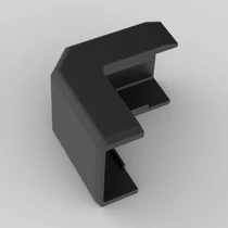 Kopos külső sarok 20x10mm színes kábelcsatornához, fekete színű, UV-stabil, 8926 FB