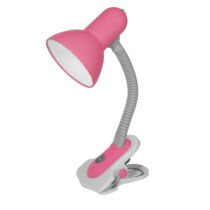 Kanlux SUZI HR-60-PK E27-es 60W gégecsöves csíptetős asztali lámpa, rózsaszín