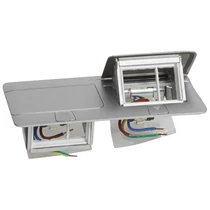Legrand Pop-up padlódoboz, felnyíló, süllyesztett, 6 (2×3) modul, alumínium, üres, 054012