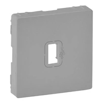 Legrand Valena Life elővezetékezett USB adatátviteli csatlakozóaljzat burkolat, alumínium, 754752