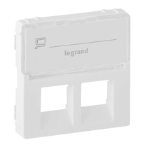 Legrand Valena Life 2xRJ45 csatlakozóaljzat burkolat, címketartóval fehér, 755480