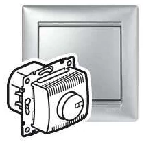 Legrand Valena forgatógombos fényerőszabályzó 100-1000W (izzó- és halogén), alumínium, 770260