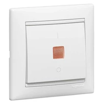 Legrand Valena kétpólusú kapcsoló ellenőrzőfénnyel 16A, fehér, 774214