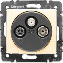 Legrand Valena TV-RD-SAT aljzat átmenő 14 dB, elefántcsont, 774337
