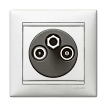 Legrand Valena TV-RD-SAT antenna-csatlakozóaljzat végzáró, 1,5dB fehér, 774435