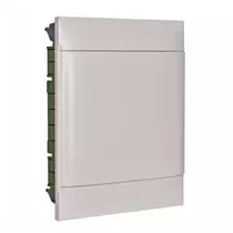 Legrand PractiboxS téglafalba süllyeszthető lakáselosztó (650°C), fehér ajtóval, védőföld és nulla elosztókapoccsal, 2 sor 12 modul, 135142