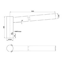 Lámpakar 100 cm kinyúlású, horganyzott, 100°, SBS-HK-60/1/1/3