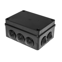 Pawbol falon kívüli kötődoboz 10 lépcsős átvezetővel fekete 150x110x70mm IP65 UV-álló,  Pawbol S-BOX_306C