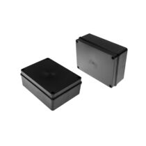 Pawbol falon kívüli kötődoboz sima oldalfalú fekete 190x140x70mm IP65 UV-álló, Pawbol S-BOX_416C
