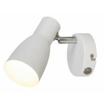 Rábalux 6025 Ebony, 1-es fehér szpot lámpa kapcsolóval és fém burával