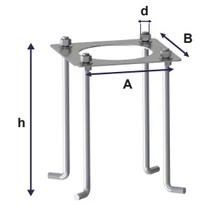 Alapvasalat 4-5-6m-es oszlopokhoz, SBS-ALAPVAS-6M