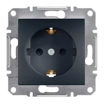 Schneider ASFORA 2P+F aljzat, gyermekvédelemmel, csavaros bekötés, antracit, EPH2900271