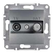 Schneider ASFORA TV/SAT aljzat, végzáró, 1 dB, acél, EPH3400162