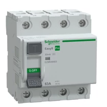 Schneider Áram-védőkapcsoló (FI relé) EASY9 PRO 4P 63A/30mA, A típus, EZ9R49463