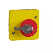Schneider MUREVA Styl Kulcsos vészleállító piros/sárga, MUR35052