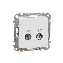 Schneider ÚJ SEDNA TV/SAT aljzat, átmenő, 7 dB, fehér, SDD111474S
