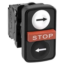 Schneider Komplett triplafejű nyomógomb, műanyag, XB5AA711237