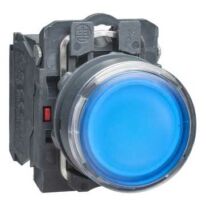Schneider LED-es világító nyomógomb, kék, 24V, XB5AW36B5