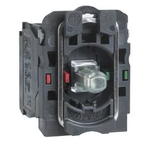 Schneider LED-es világító nyomógomb aljzat, fehér, 24V 1NO+1NC, ZB5AW0B15
