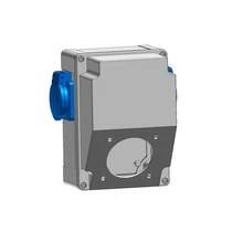 TP ipari doboz szerelt, vezeték nélkül, 120×170mm fúrt 3 fázisú (75x75) aljzathoz+2X(2P+F) dugalj IP44, 3317-002-1112