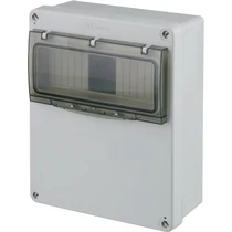 Jangar Üres ipari doboz 180x230x80mm 2-4 modul átlátszó ajtóval, IP65, JG-3518