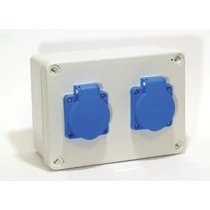 Jangar ipari doboz szerelt, vezeték nélkül, 170x125x75mm 2X(2P+F) IP44, JG-2-2220
