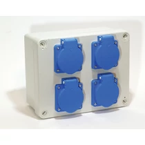 Jangar ipari doboz szerelt, vezeték nélkül, 180x145x85mm 4X(2P+F) IP44, JG-3-4220