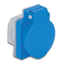 TP Electric Beépíthető ipari csatlakozóaljzat, csapfedeles, kék, 16A, 3101-310-0900