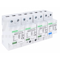 Tracon túlfeszültség levezető, T1+T2+T3 AC típusú, egybeépített, ESPD1+2+3-25-3+1P