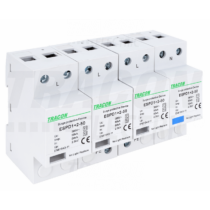 Tracon túlfeszültség levezető, T1+T2 AC típusú, egybeépített, ESPD1+2-50-4P