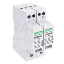Tracon túlfeszültség levezető, T2+T3 AC típusú, egybeépített, ESPD2+3-40-3+1P