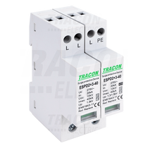 Tracon túlfeszültség levezető, T2+T3 AC típusú, egybeépített, ESPD2+3-40-3+1P