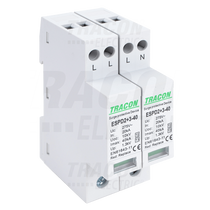 Tracon túlfeszültség levezető, T2+T3 AC típusú, egybeépített, ESPD2+3-40-4P