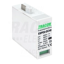 Tracon túlfeszültség levezető betét, T2 DC típusú VG, 600V, ESPD2-DC40-600VG
