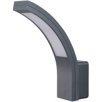Tracon Fali lámpatest, ívelt forma, 15W-os  1100lm 4500K IP54 antracit, SLIBA15W