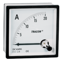 Tracon táblaműszer Közvetlen egyenáramú árammérő 96×96mm, 20A DC, DCAM96-20