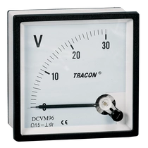 Tracon táblaműszer Egyenáramú feszültségmérő 96×96mm, 0-250V DC, DCVM96-250